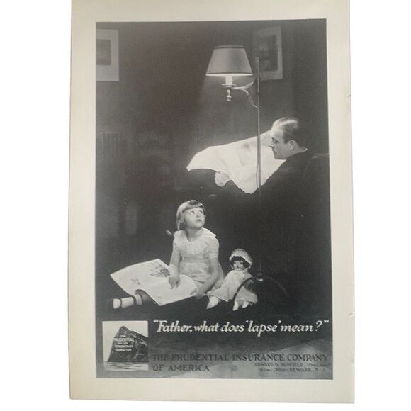 Vintage 1927 Prudential What Does Lapse Mean Ad Advertisment - Picture 2 of 4